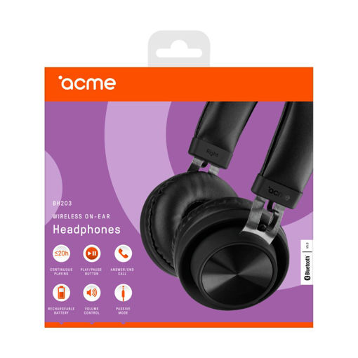 Picture of ACME WIRELESS ON EAR HEADPHONES BLACK
